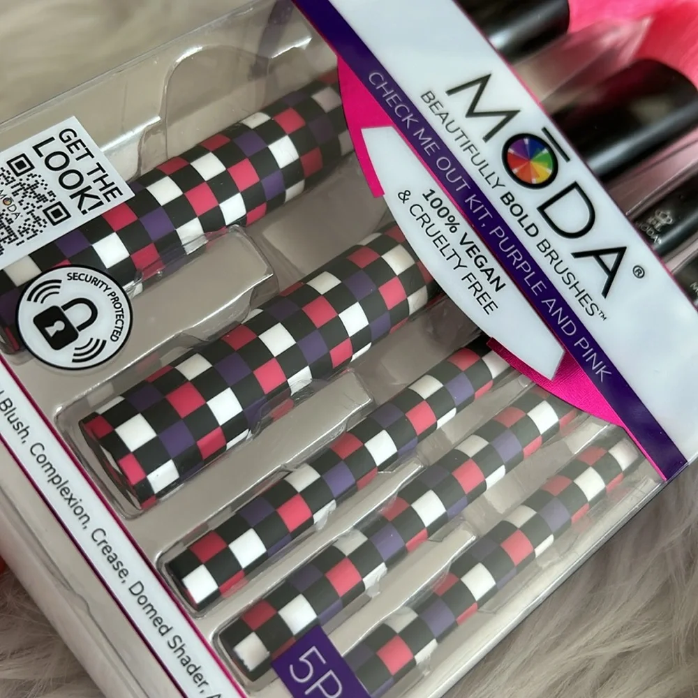 Moda hot pink Barbie pink cosmetic brush set